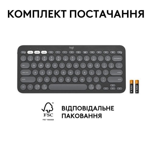 Купить Клавиатура Logitech Pebble Keys 2 K380s (920-011851) Graphite - цена в Харькове, Киеве, Днепре, Одессе
в интернет-магазине Telemart фото