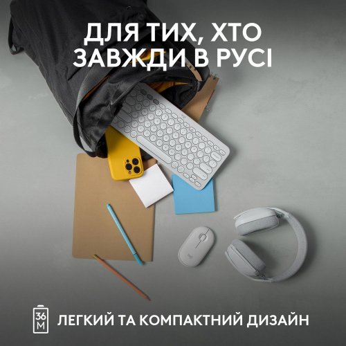 Фото Клавиатура Logitech Pebble Keys 2 K380s (920-011852) White