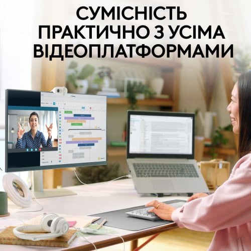 Купить Веб-камера Logitech Brio 100 Full HD (960-001617) Off-White - цена в Харькове, Киеве, Днепре, Одессе
в интернет-магазине Telemart фото