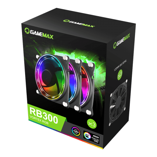 Кулер для корпуса GAMEMAX RB 300 ARGB 3 in 1 Black купити з перевіркою сумісності: огляд, характеристики, ціна у Києві, Львові, Вінниці, Хмельницькому, Івано-Франківську, Україні | інтернет-магазин TELEMART.UA фото