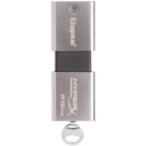Купить Накопитель Kingston DataTravel HyperX Predator 512GB USB 3.0 Metal Silver (DTHXP30/512GB) - цена в Харькове, Киеве, Днепре, Одессе
в интернет-магазине Telemart фото