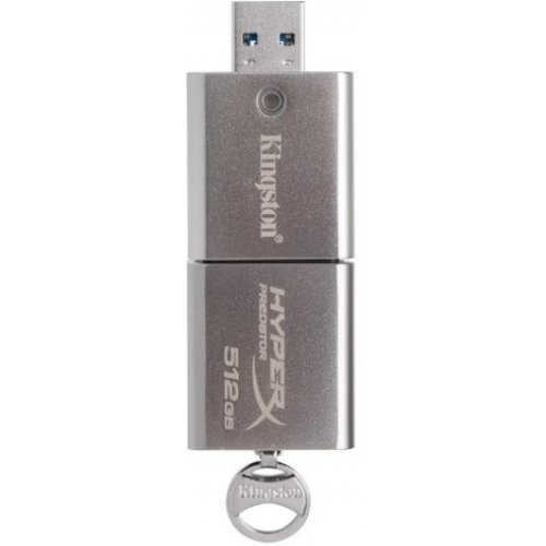 Купить Накопитель Kingston DataTravel HyperX Predator 512GB USB 3.0 Metal Silver (DTHXP30/512GB) - цена в Харькове, Киеве, Днепре, Одессе
в интернет-магазине Telemart фото