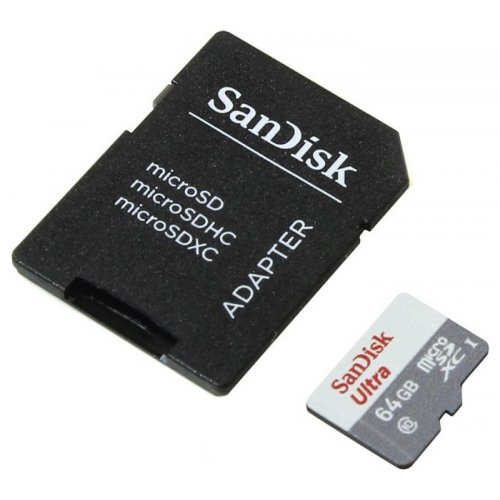 Купить Карта памяти SanDisk microSDXC 64GB Class 10 UHS-I 48MB/s Ultra (с адаптером) (SDSQUNB-064G-GN3MA) - цена в Харькове, Киеве, Днепре, Одессе
в интернет-магазине Telemart фото
