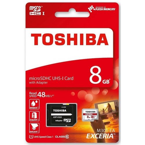 Купить Карта памяти Toshiba microSDHC 8GB Class 10 UHS-I (с адаптером) (THN-M301R0080EA) - цена в Харькове, Киеве, Днепре, Одессе
в интернет-магазине Telemart фото