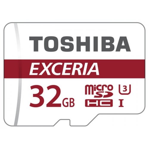 Купити Карта пам'яті Toshiba microSDHC Exceria 32GB Class 10 UHS-I U3 R90MB/s (с адаптером) (THN-M302R0320EA) - ціна в Києві, Львові, Вінниці, Хмельницькому, Франківську, Україні | інтернет-магазин TELEMART.UA фото