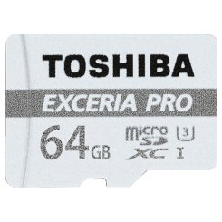 Карта пам'яті Toshiba microSDXC Exceria Pro 64GB Class 10 UHS-I U3 (с адаптером) (THN-M401S0640E2)
