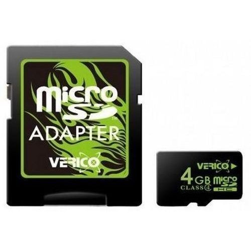 Купить Карта памяти Verico microSDHC 4GB Class 4 (с адаптром) (VFE1-04G-V1E) - цена в Харькове, Киеве, Днепре, Одессе
в интернет-магазине Telemart фото