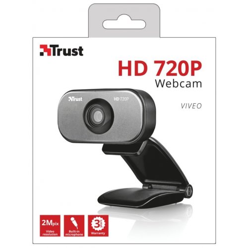Купить Веб-камера Trust Viveo HD 720p Webcam (20818) - цена в Харькове, Киеве, Днепре, Одессе
в интернет-магазине Telemart фото