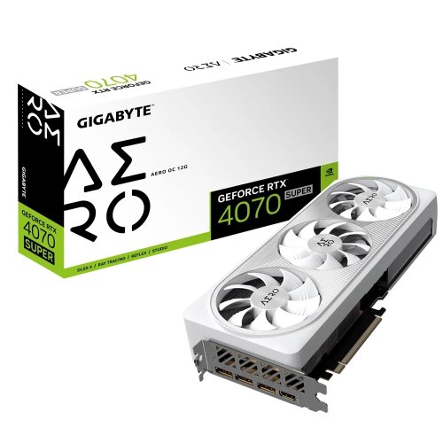 Photo Video Graphic Card Gigabyte GeForce RTX 4070 SUPER AERO OC 12288MB (GV-N407SAERO OC-12GD)