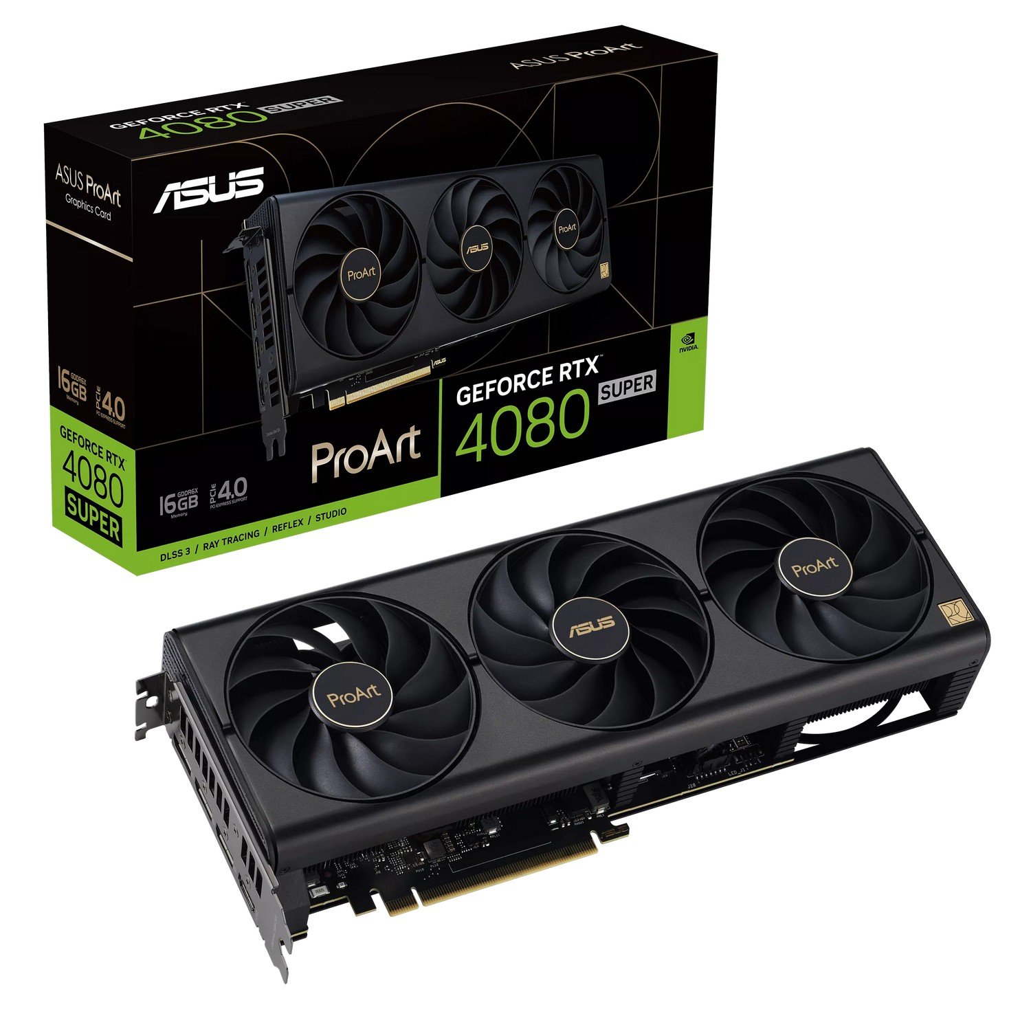 Купить Видеокарта Asus ProArt GeForce RTX 4080 SUPER OC 16384MB  (PROART-RTX4080S-O16G) с проверкой совместимости: обзор, характеристики,  цена в Киеве, Днепре, Одессе, Харькове, Украине | интернет-магазин  TELEMART.UA