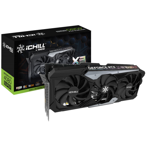 Photo Video Graphic Card Inno3D GeForce RTX 4080 SUPER ICHILL X3 16384MB (C408S3-166XX-187049H)