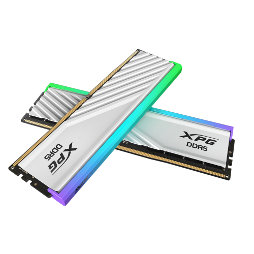 Фото ОЗП ADATA DDR5 32GB (2x16GB) 6000Mhz XPG Lancer Blade RGB White (AX5U6000C3016G-DTLABRWH)