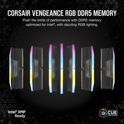Фото ОЗП Corsair DDR5 96GB (2x48GB) 6000Mhz Vengeance RGB Black (CMH96GX5M2B6000C30)