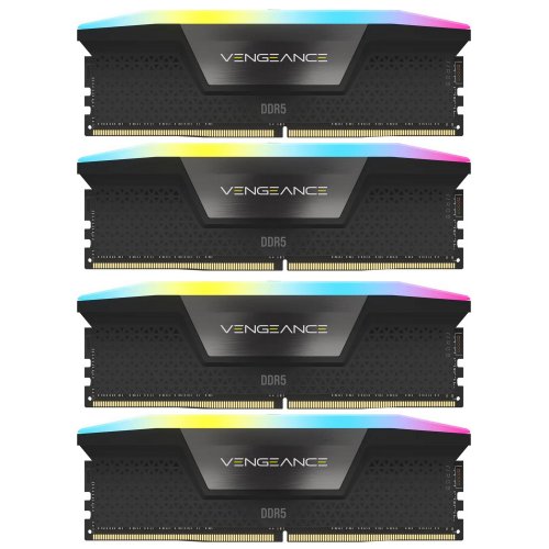 Photo RAM Corsair DDR5 96GB (4x24GB) 6000Mhz Vengeance RGB Black (CMH96GX5M4B6000C30)