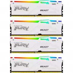 Фото Kingston DDR5 128GB (4x32GB) 5600Mhz FURY Beast RGB White (KF556C40BWAK4-128)