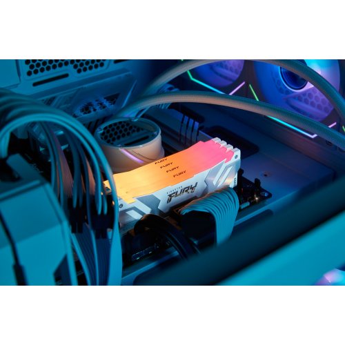Фото ОЗП Kingston DDR5 32GB (2x16GB) 8000Mhz FURY Renegade RGB Silver/White (KF580C38RWAK2-32)