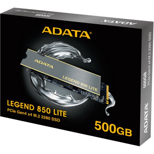 Купить SSD-диск ADATA Legend 850 Lite 3D NAND 500GB M.2 (2280 PCI-E) (ALEG-850L-500GCS) с проверкой совместимости: обзор, характеристики, цена в Киеве, Днепре, Одессе, Харькове, Украине | интернет-магазин TELEMART.UA фото