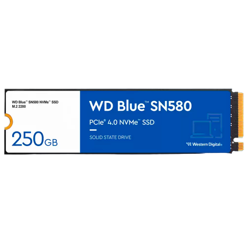 SSD-диск Western Digital Blue SN580 WDC TLC 250GB M.2 (2280 PCI-E) NVMe x4 (WDS250G3B0E) купити з перевіркою сумісності: огляд, характеристики, ціна у Києві, Львові, Вінниці, Хмельницькому, Івано-Франківську, Україні | інтернет-магазин TELEMART.UA фото