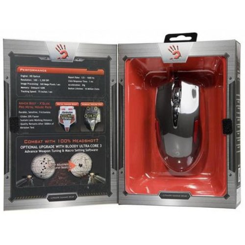 Мышка A4Tech V2M Bloody Black купить в Украине: Киев, Днепр, Харьков, Одесса  | Низкая цена, отзывы, характеристики от TELEMART фото