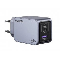 Мережевий зарядний пристрій Ugreen X755 Nexode Pro 2 x USB + USB Type-C 65W (25871) Grey
