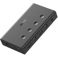 KVM переключатель Ugreen CM293 4 In 1 Out KVM HDMI Switch (70439) Black
