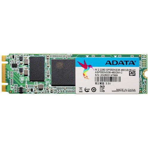 Продать SSD-диск ADATA Premier SP550 TLC 480GB M.2 (2280 SATA) (ASP550NS38-480GM-C) по Trade-In интернет-магазине Телемарт - Киев, Днепр, Украина фото