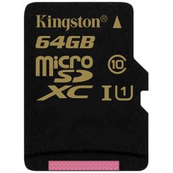 Карта пам'яті Kingston microSDXC 64GB Class 10 R90/W45MB/s (без адаптера) (SDCA10/64GBSP)