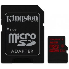 Карта пам'яті Kingston microSDHC 16GB Class 10 UHS-I (без адаптера) (SDCA3/16GB)
