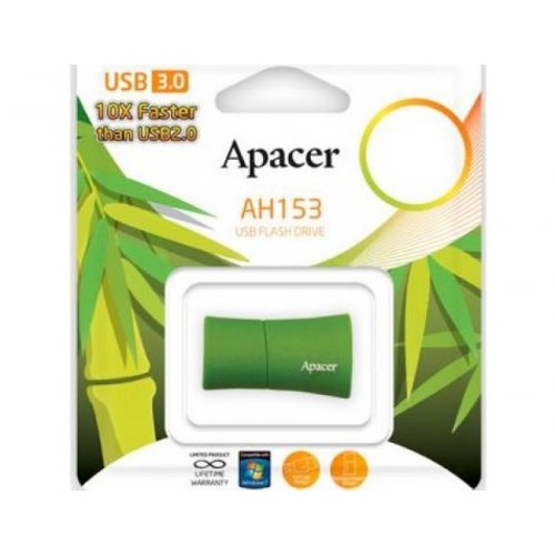 Купити Накопичувач Apacer AH153 16GB USB 3.0 Green (AP16GAH153G-1) - ціна в Києві, Львові, Вінниці, Хмельницькому, Франківську, Україні | інтернет-магазин TELEMART.UA фото