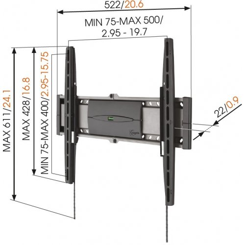 Купити Кронштейн VOGELS EFW 8206 Black - ціна в Києві, Львові, Вінниці, Хмельницькому, Франківську, Україні | інтернет-магазин TELEMART.UA фото