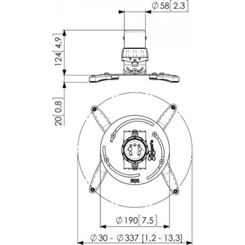 Купити Кронштейн VOGELS PPC 1500 Projector Ceiling Mount - ціна в Києві, Львові, Вінниці, Хмельницькому, Франківську, Україні | інтернет-магазин TELEMART.UA фото