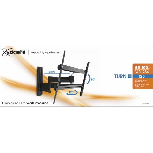 Купити Кронштейн VOGELS W2450 Black - ціна в Києві, Львові, Вінниці, Хмельницькому, Франківську, Україні | інтернет-магазин TELEMART.UA фото