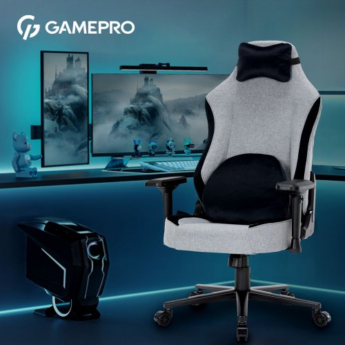 Игровое кресло GamePro GC715 Linen Fabric (GC715DG) Dark Grey купить в Украине | Telemart фото
