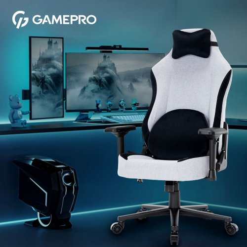 Ігрове крісло GamePro GC715 Linen Fabric (GC715LG) Light Grey купити в Україні | Telemart фото