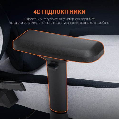 Ігрове крісло GamePro GC715 Linen Fabric (GC715LG) Light Grey купити в Україні | Telemart фото