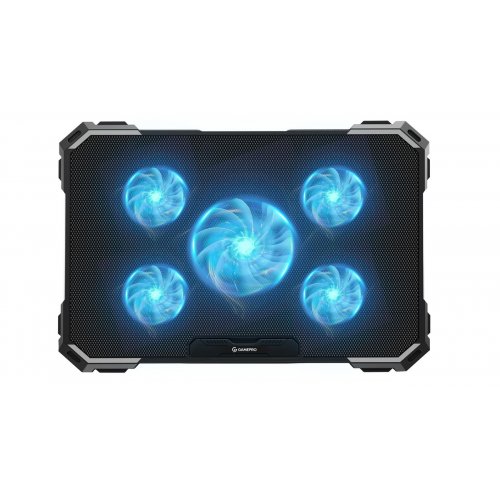 Охлаждающая подставка для ноутбука GamePro CP485 Black купить в Украине: Киев, Днепр, Харьков, Одесса  | Низкая цена, отзывы, характеристики от TELEMART фото