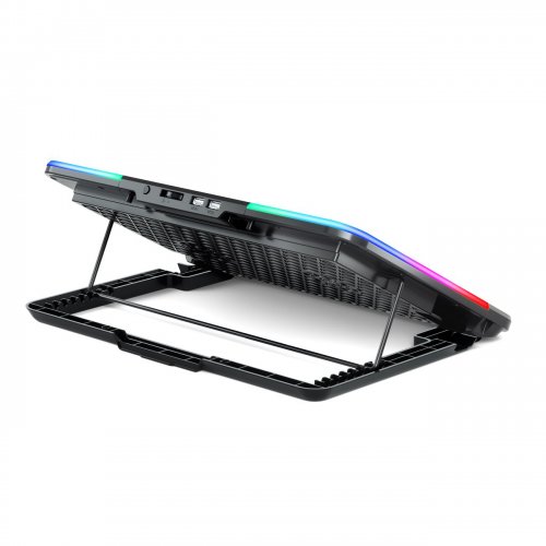 Охолоджувальна підставка для ноутбука GamePro CP670 Black купити в Україні: Київ, Львів, Хмельницький, Тернопіль, Івано-Франківськ | Низька ціна, відгуки, характеристики від TELEMART фото