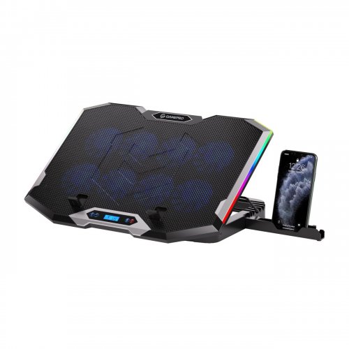 Охлаждающая подставка для ноутбука GamePro CP870 Black купить в Украине: Киев, Днепр, Харьков, Одесса  | Низкая цена, отзывы, характеристики от TELEMART фото