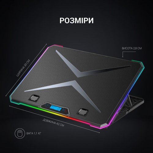 Подставка для ноутбука GamePro CP940 Black купить в Украине: Киев, Днепр, Харьков, Одесса  | Низкая цена, отзывы, характеристики от TELEMART фото