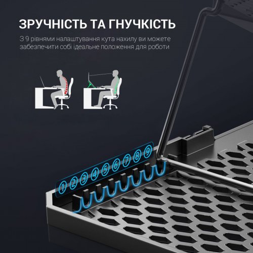 Подставка для ноутбука GamePro CP940 Black купить в Украине: Киев, Днепр, Харьков, Одесса  | Низкая цена, отзывы, характеристики от TELEMART фото