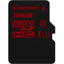 Карта пам'яті Kingston microSDHC 16GB Class 10 UHS-I U3 (без адаптера) (SDCA3/16GBSP)
