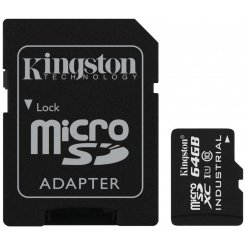 Карта пам'яті Kingston microSDXC Industrial 64GB Class 10 UHS-I (с адаптером) (SDCIT/64GB)