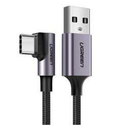Кабель Ugreen US284 Right Angle USB to USB Type-C 3A 3m (70255) Space Gray