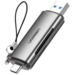 Кардридер Ugreen CM185 USB/USB Type-C to TF/SD (50706) Gray