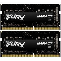Уцінка озп Kingston SODIMM DDR4 32GB (2x16GB) 3200Mhz FURY Impact Black (KF432S20IBK2/32) (Вітринний зразок, 603507)