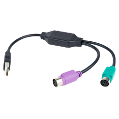 Адаптер Cablexpert USB to 2 х PS/2 0.3m (UAPS12-BK) Black