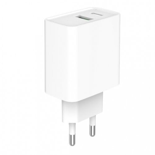 Купити Мережевий зарядний пристрій Gembird USB + USB Type-C 20W (TA-UC-PDQC20-01-W) White - ціна в Києві, Львові, Вінниці, Хмельницькому, Франківську, Україні | інтернет-магазин TELEMART.UA фото