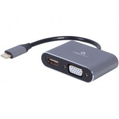 Адаптер-перехідник Cablexpert USB Type-C to HDMI/VGA 0.15m (A-USB3C-HDMIVGA-01)