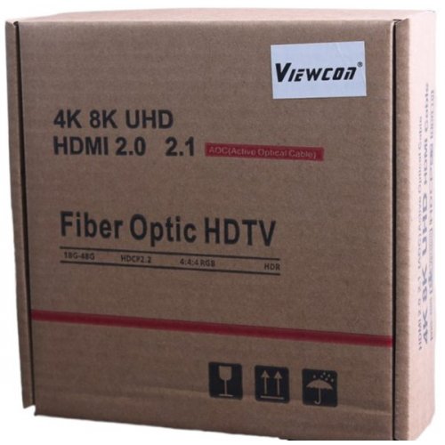 Купити Кабель оптичний (AOC) Viewcon HDMI to HDMI V2.1 20m (MYOF12-20M) - ціна в Києві, Львові, Вінниці, Хмельницькому, Франківську, Україні | інтернет-магазин TELEMART.UA фото