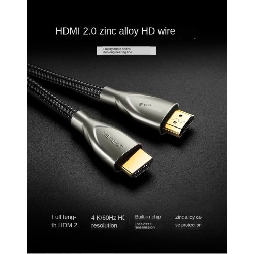 Купить Кабель Ugreen HD131 HDMI to HDMI v2.0 2m (50108) Gray - цена в Харькове, Киеве, Днепре, Одессе
в интернет-магазине Telemart фото